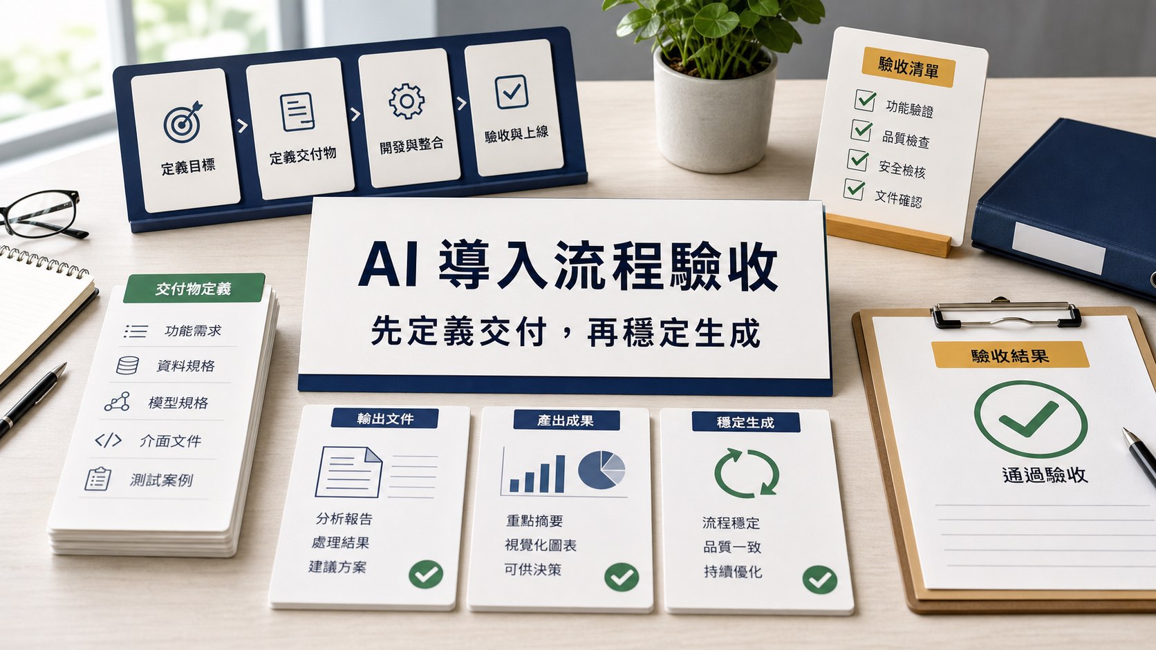 AI 導入流程怎麼驗收？先定義交付物，才能穩定生成｜文章封面