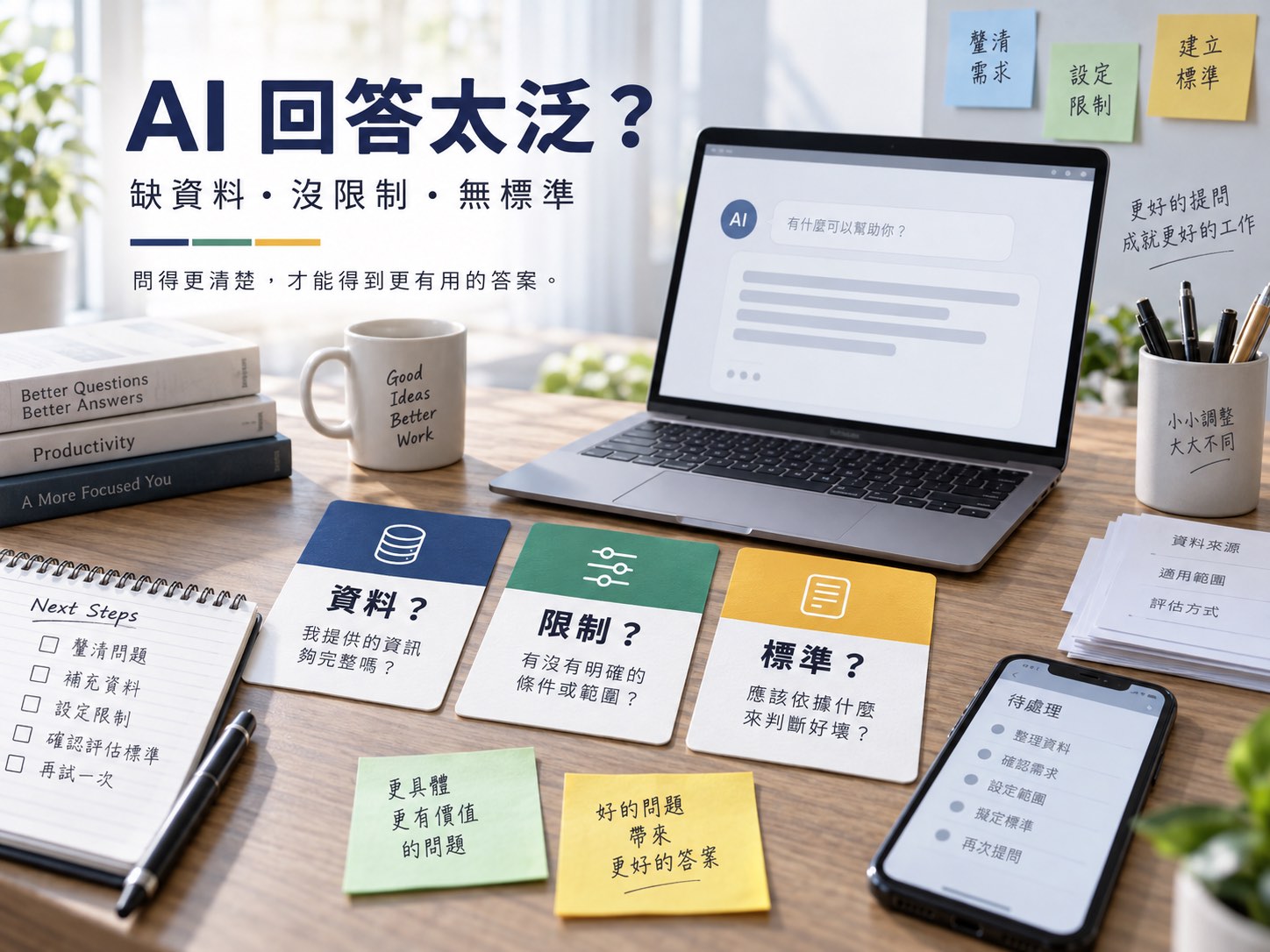 一份合格的 AI 任務單，應該長什麼樣？用瑜伽方案比較做出可直接複製的範例｜呈現讀者問題與卡點