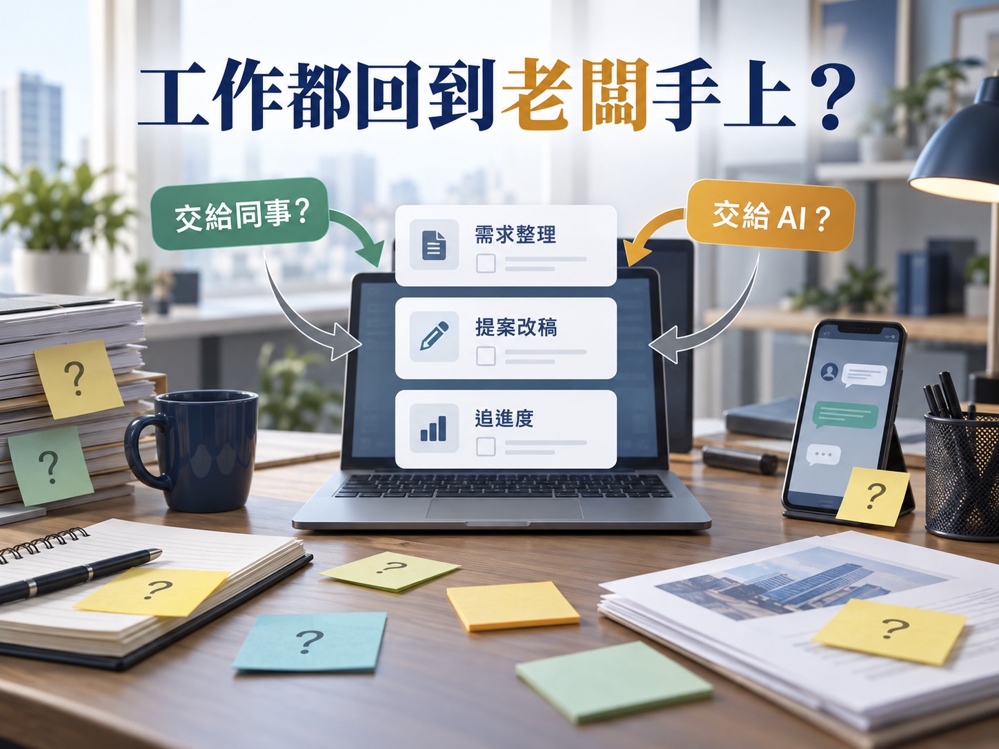 老闆、同事、AI各做什麼？用一張提案分工表，讓工作不再全回老闆手上｜呈現讀者問題與卡點