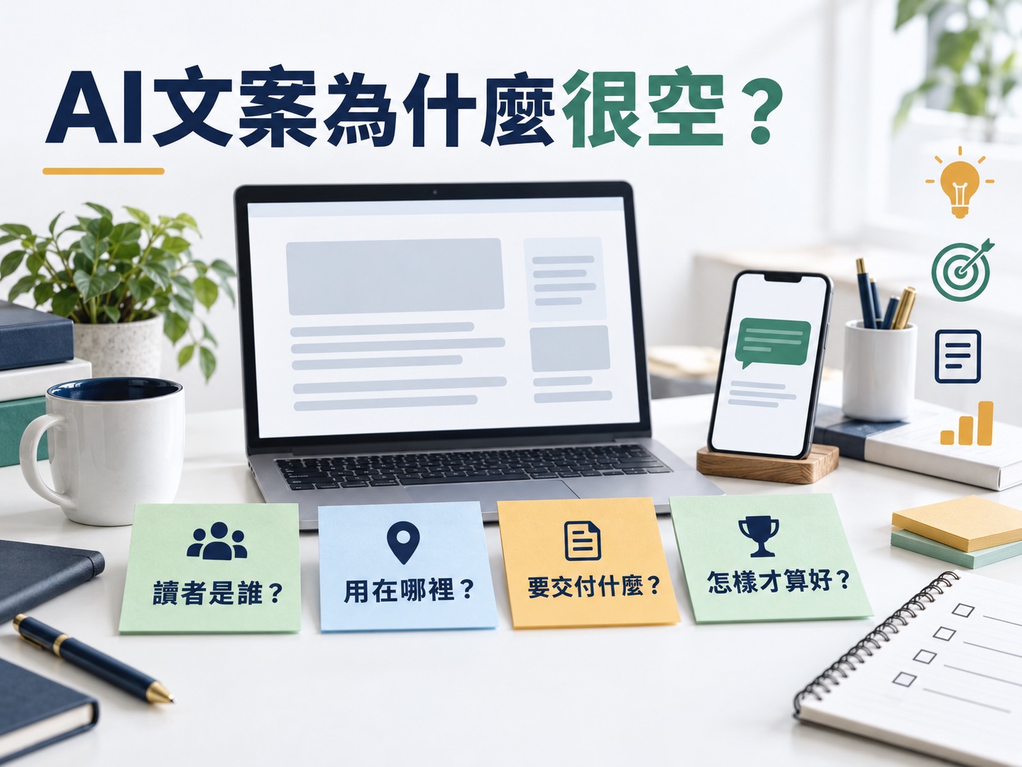 AI文案總是很空？把一句要求改成可交付任務｜呈現讀者問題與卡點