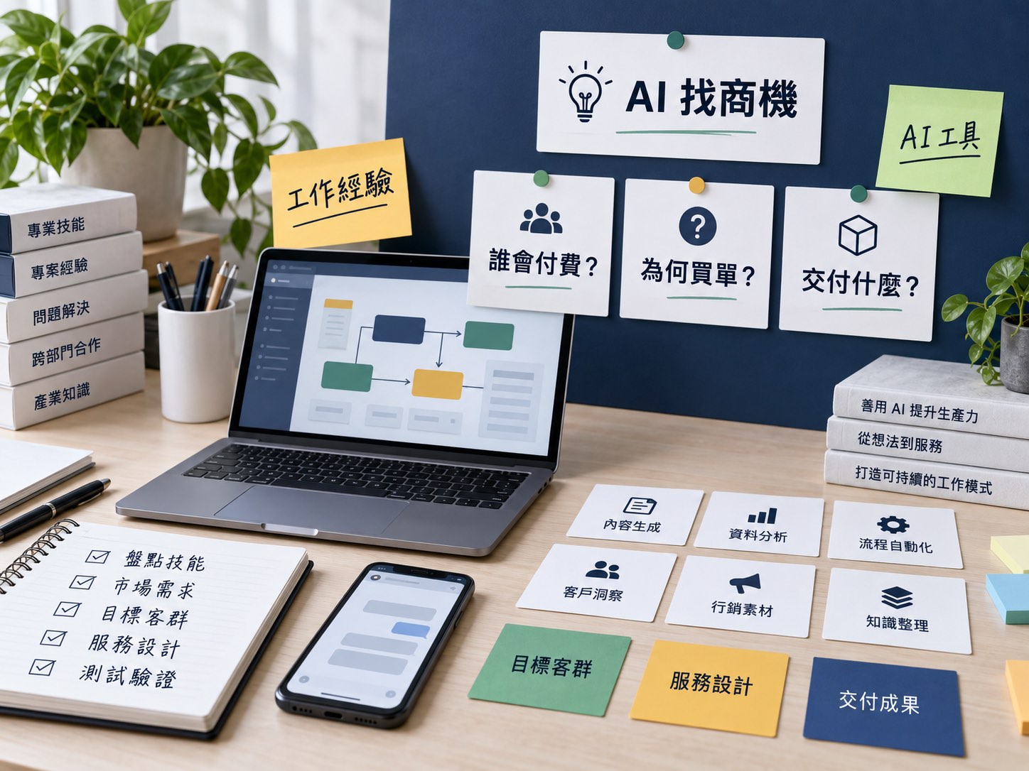 想用 AI 找商機，先回答這六個生意問題｜呈現讀者問題與卡點