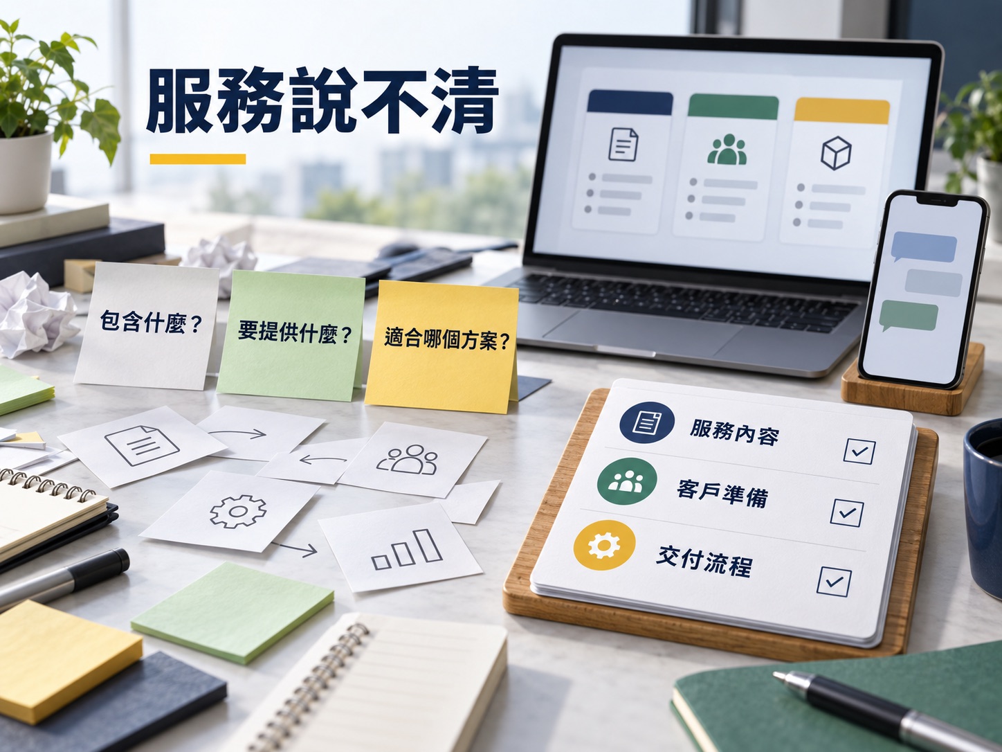 把專業變成好理解的方案：一張服務交付卡｜呈現讀者問題與卡點