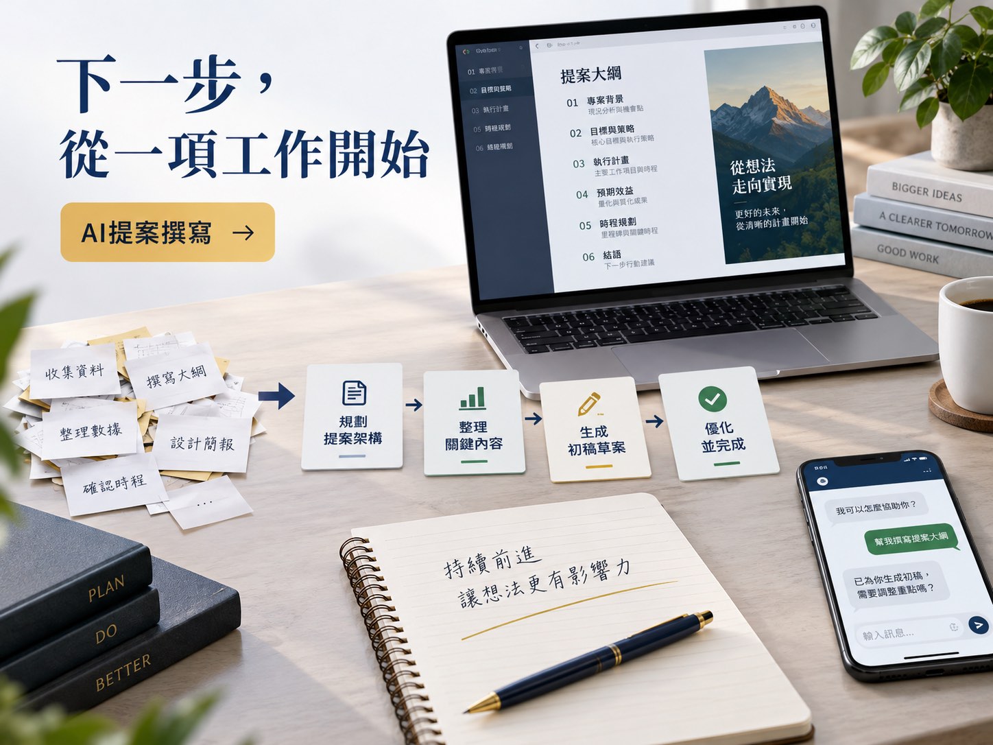 從客戶需求到第一版提案：AI 可以接在哪裡？用修繕公司網站示範｜呈現讀者準備採取下一步行動