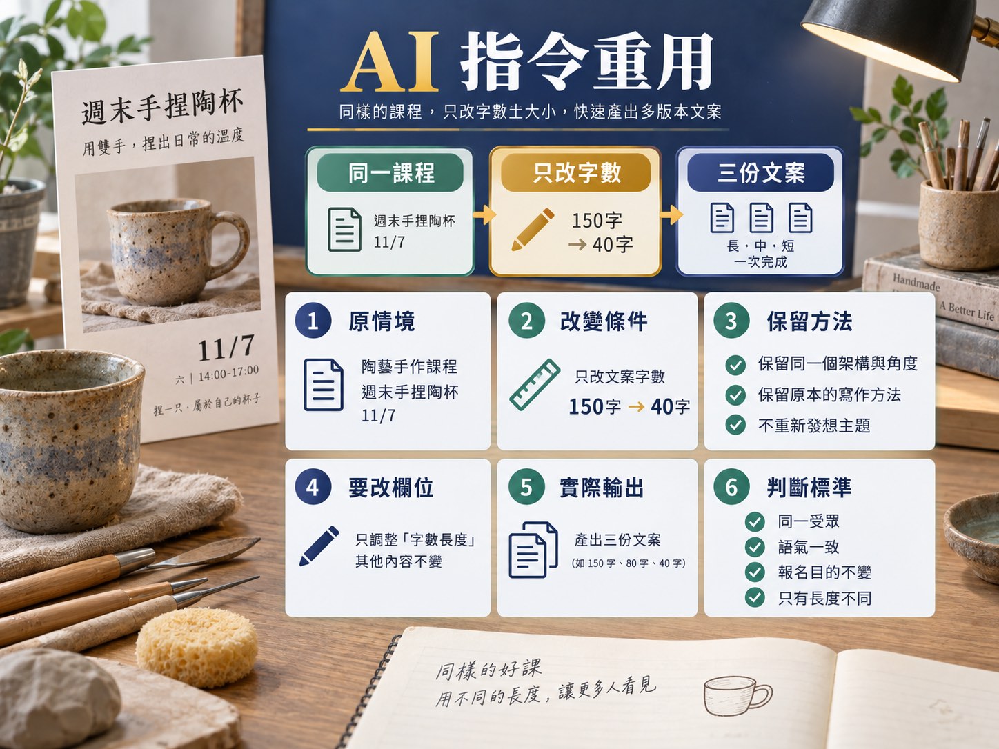 AI 方法能不能重用？用同一堂課程公告做一次小範圍實驗｜呈現方法、流程與判斷標準