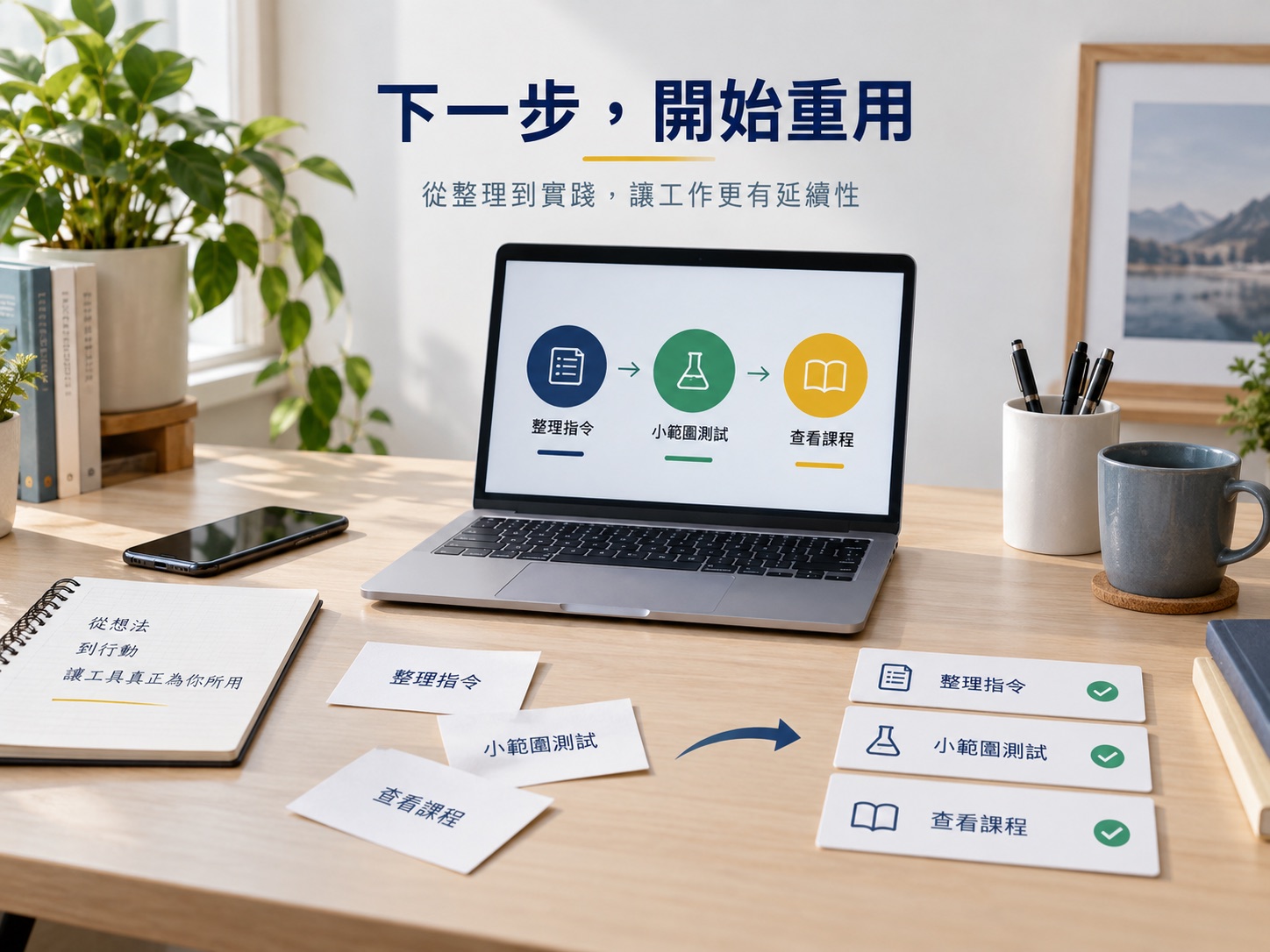 AI 方法能不能重用？用同一堂課程公告做一次小範圍實驗｜呈現讀者準備採取下一步行動