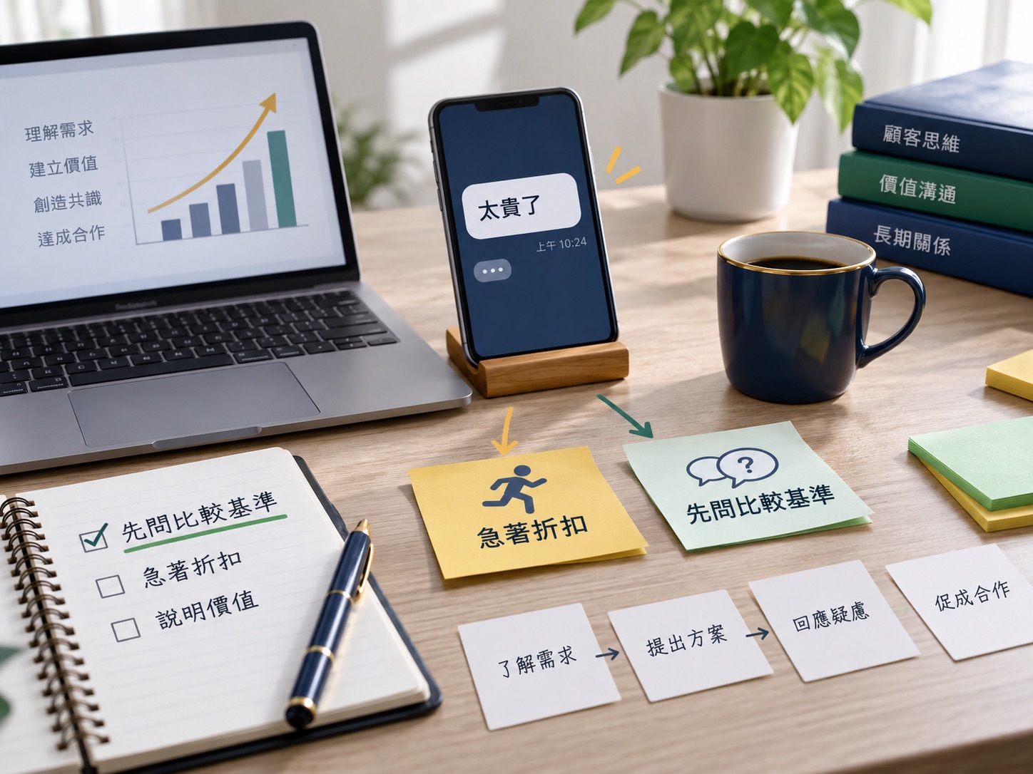 客戶說太貴，先分清楚他比較的是什麼：四種診斷與回覆範例｜呈現讀者問題與卡點